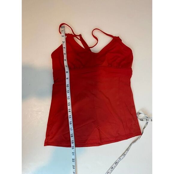 Athleta Strappy Top / Swim Top Swimsuit Tankini Red -- Size Small - Picture 5 of 9